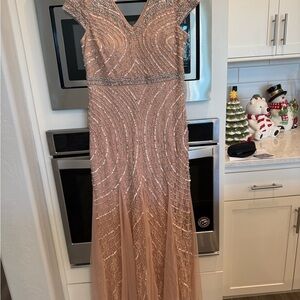 Adrianna Papell Blush Satin Fabric